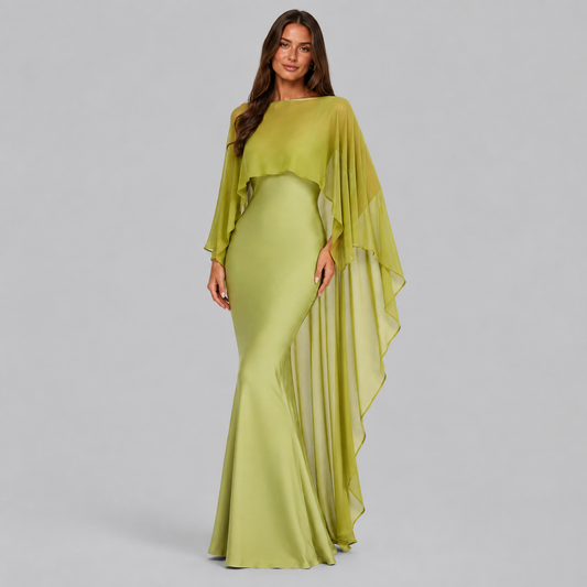 Nerys Draped Shawl Maxi Dress