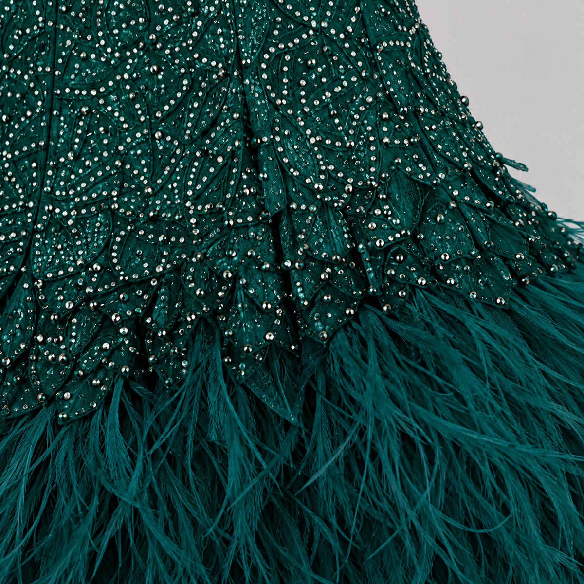 Celeste Sleeveless Sequin Feather Fringe Party Dress
