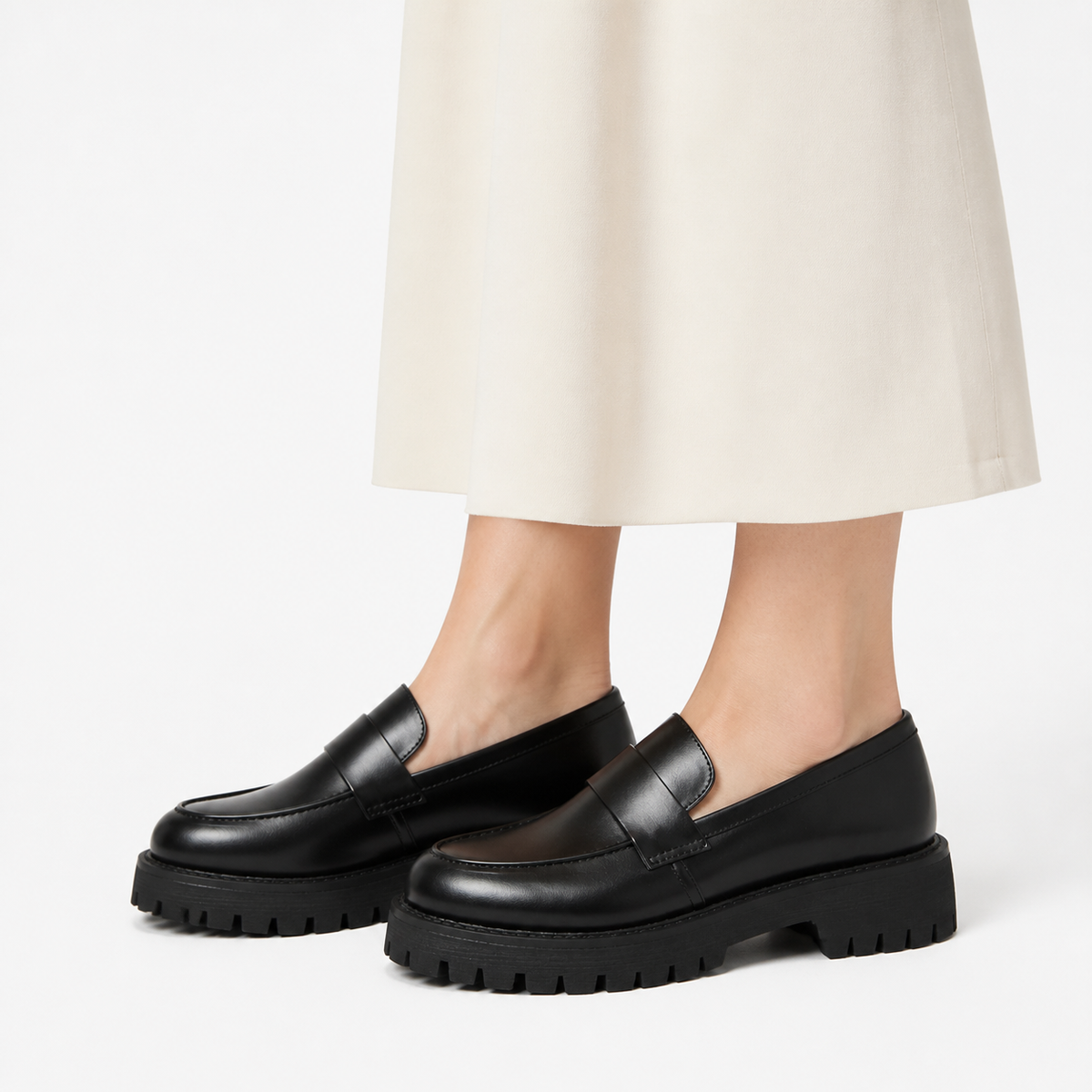 Hoxton Cleated Sole Platform Loafers