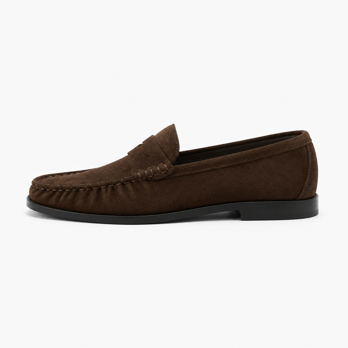 Image originale Shopify 2 - Mocassin Marron Daim Femme, visuel produit officiel restauré.