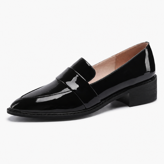 Whitechapel Square Heel Patent Loafers