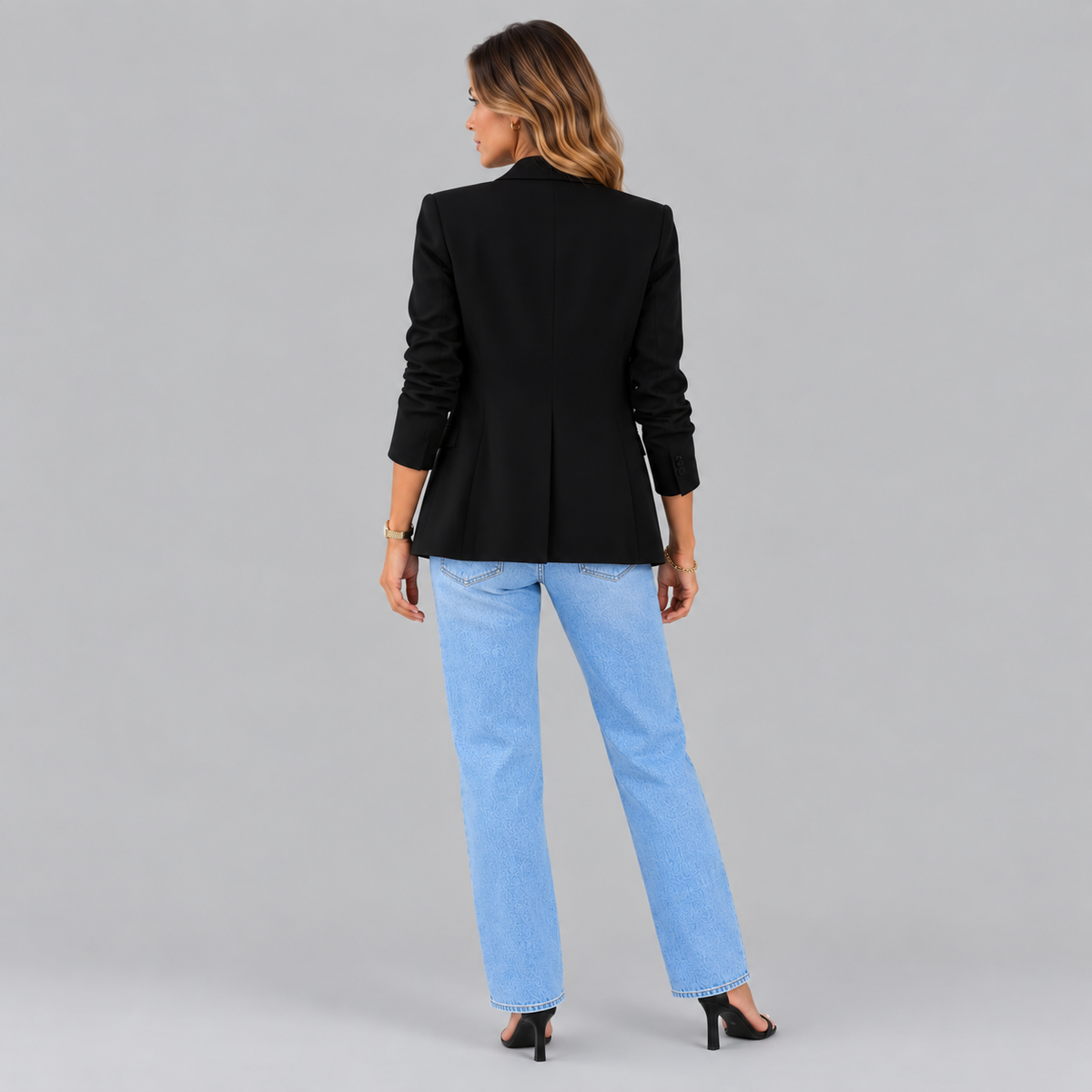 Black Turn Down Collar Pocket Marcie Jacket
