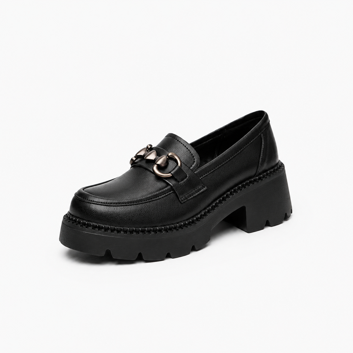 Dalston Silver Chain Platform Loafers