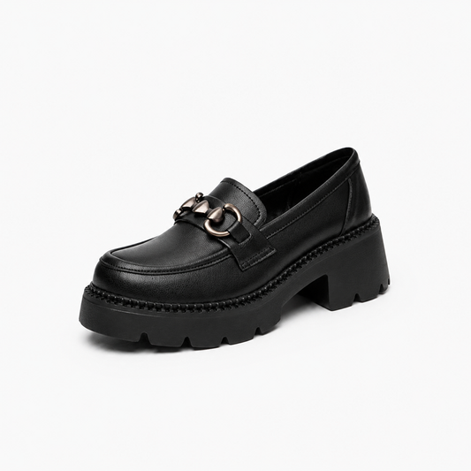 Dalston Silver Chain Platform Loafers
