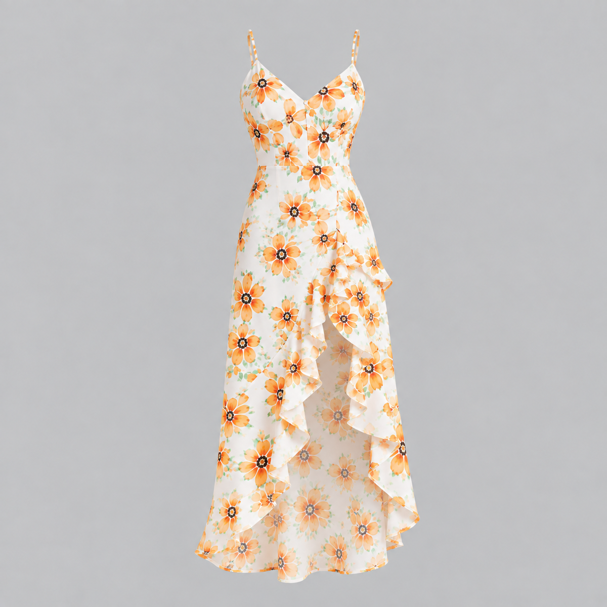 Blue Floral V-Neck Florence Maxi Dress