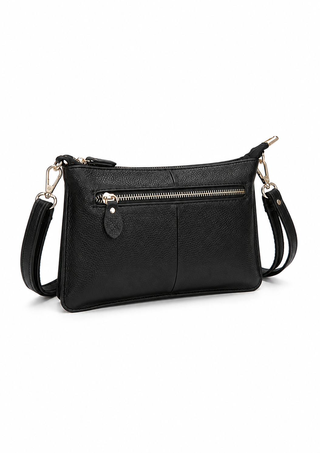 Black Grained Leather Edgware Clutch