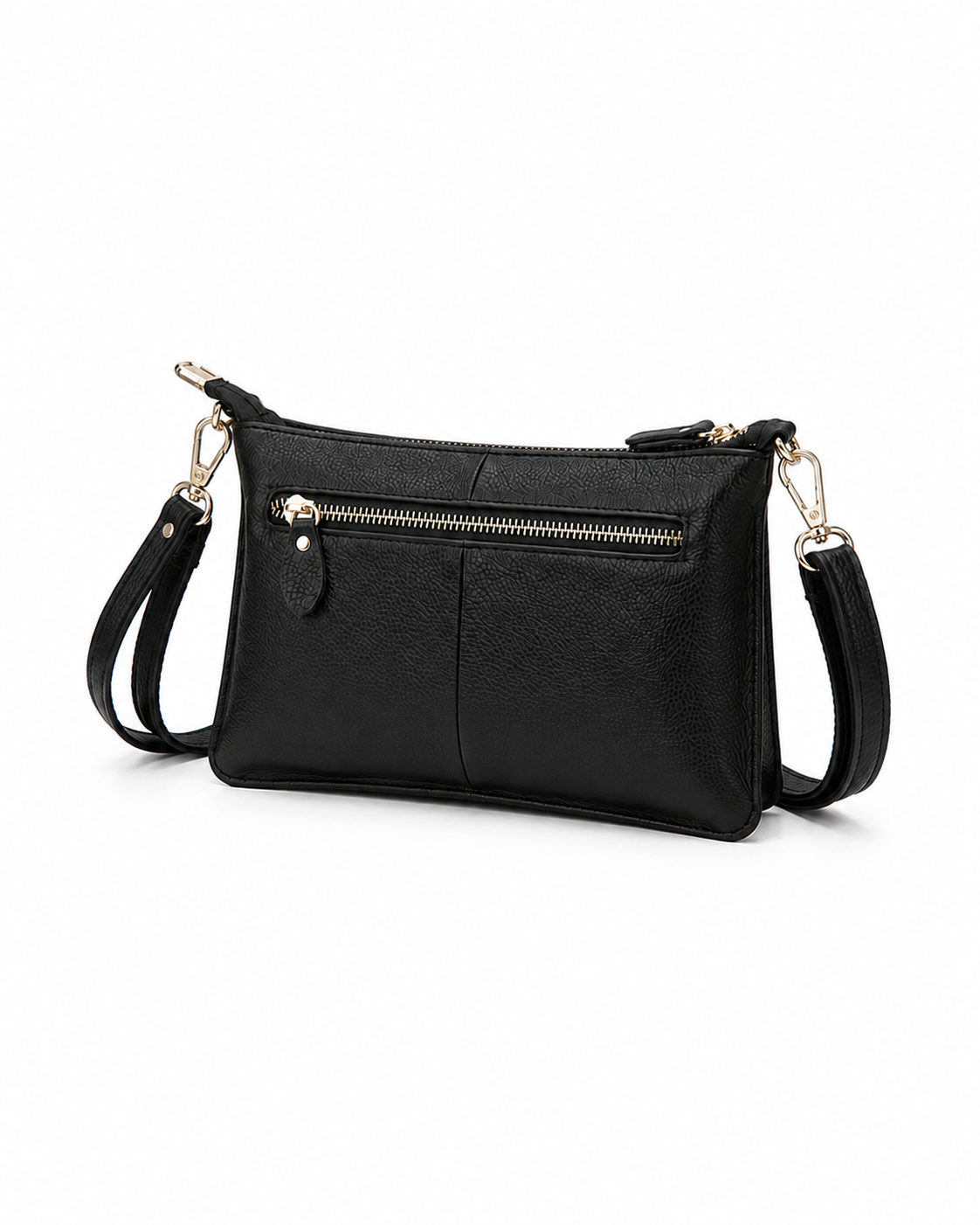 Black Grained Leather Edgware Clutch