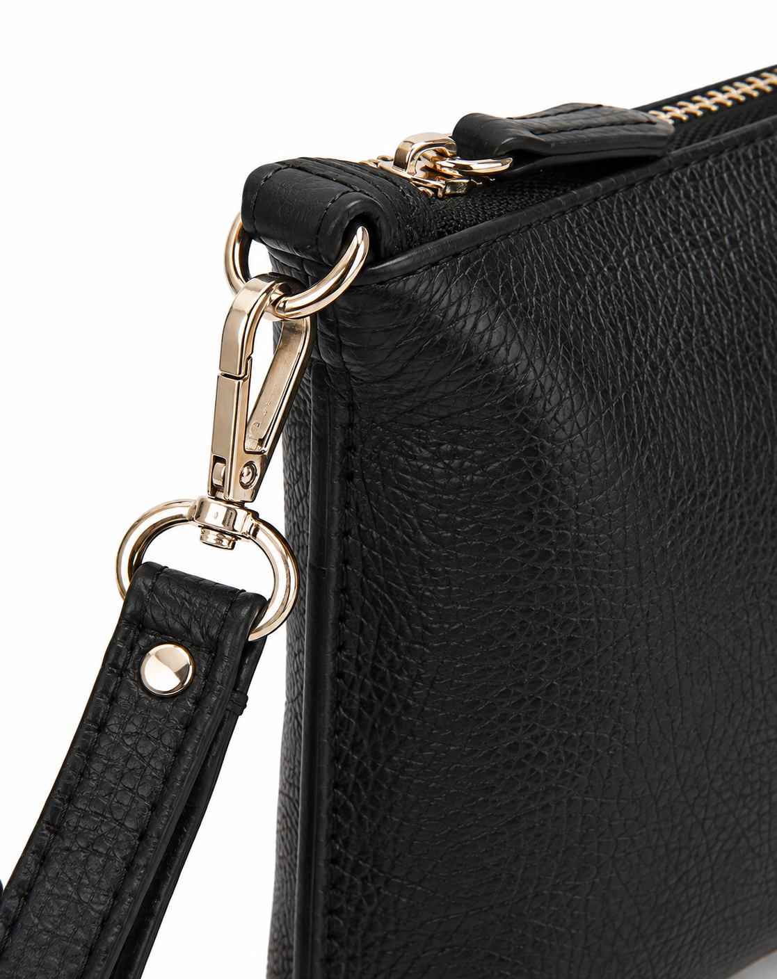Black Grained Leather Edgware Clutch