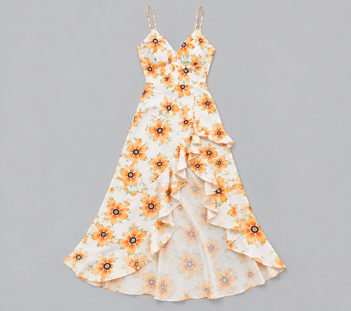 Blue Floral V-Neck Florence Maxi Dress