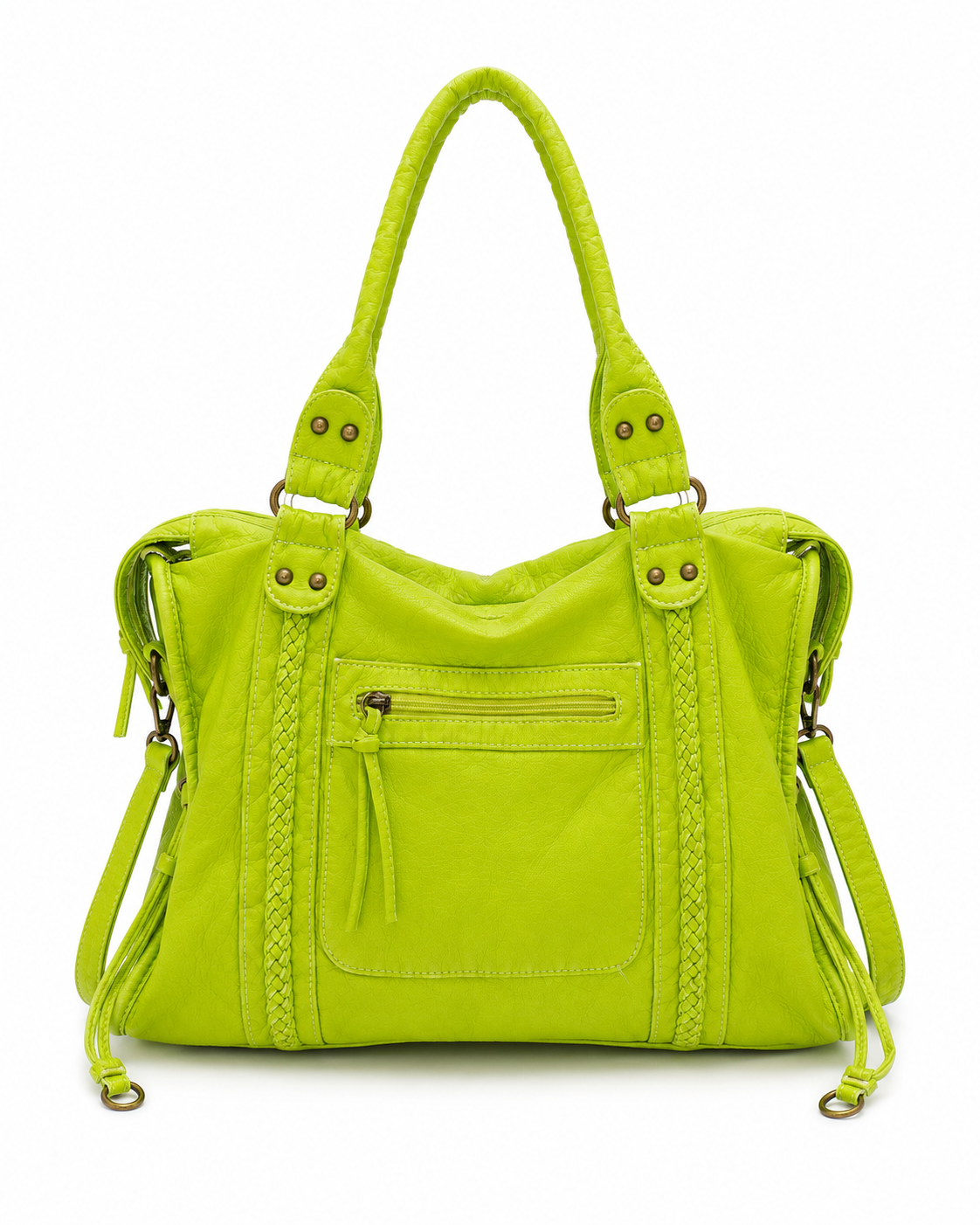 Camden Washed Vegan Leather Tote Bag