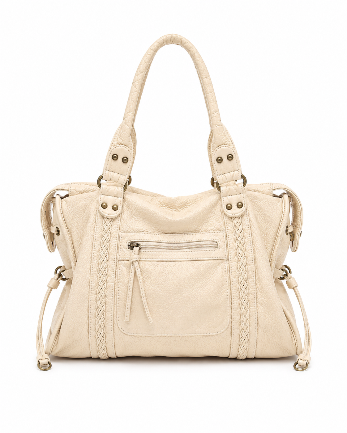 Camden Washed Vegan Leather Tote Bag