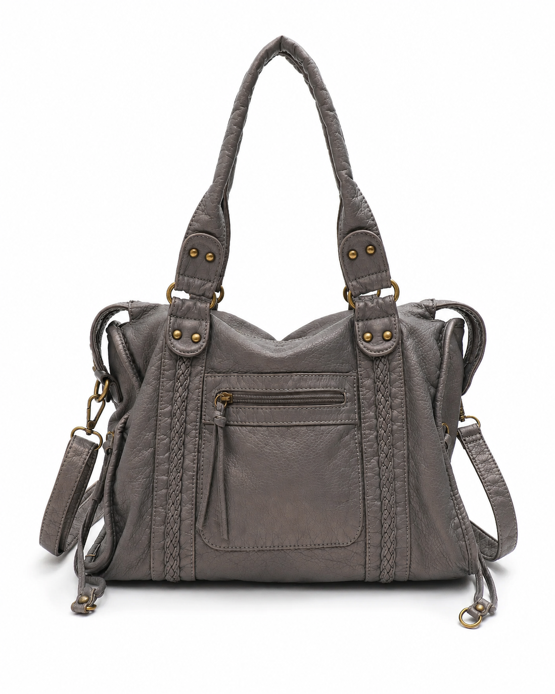 Camden Washed Vegan Leather Tote Bag