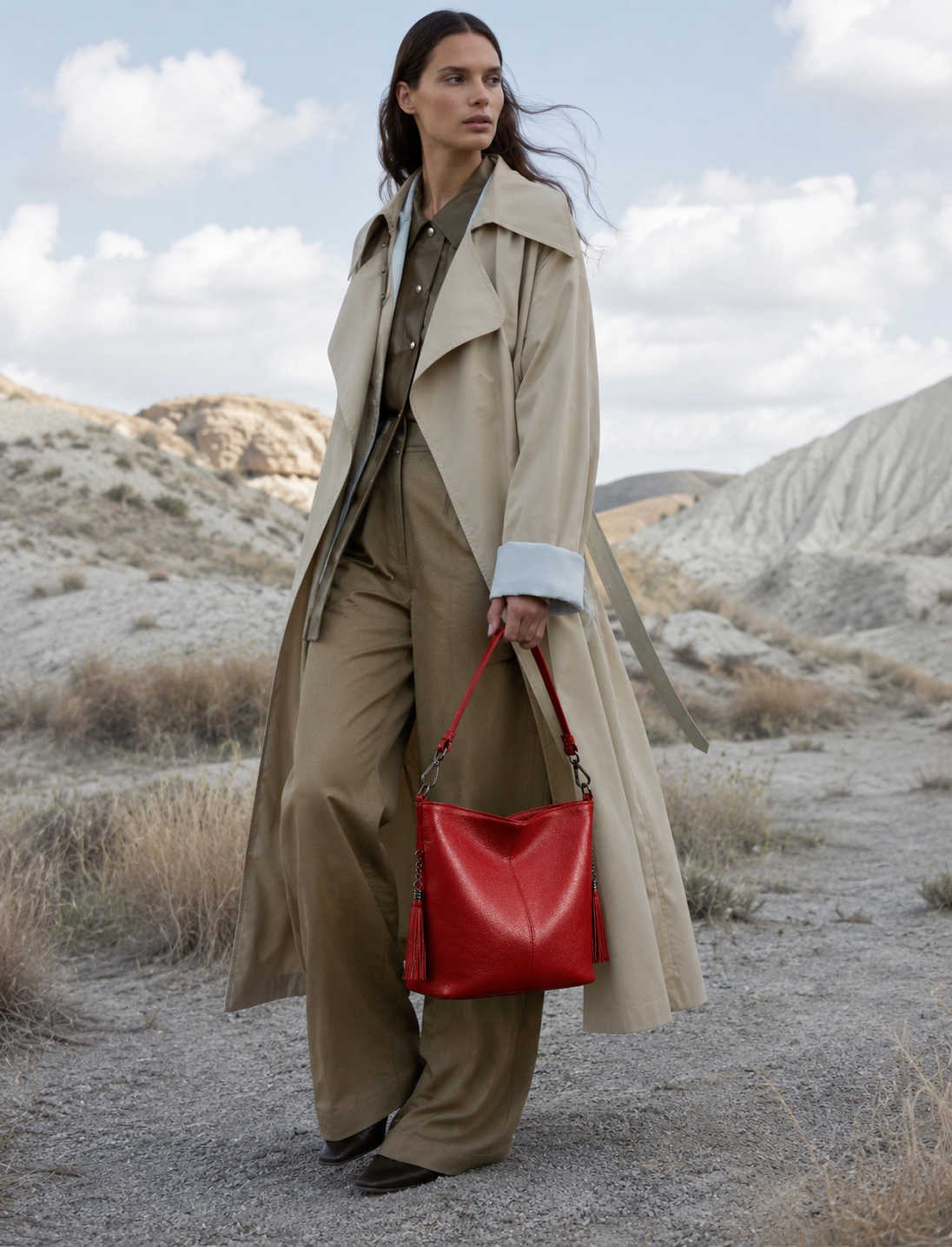 Paddington Genuine Leather Bucket Bag