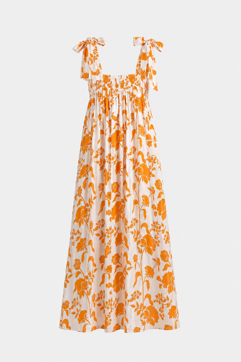Rust Print Tie Strap Romy Maxi Dress