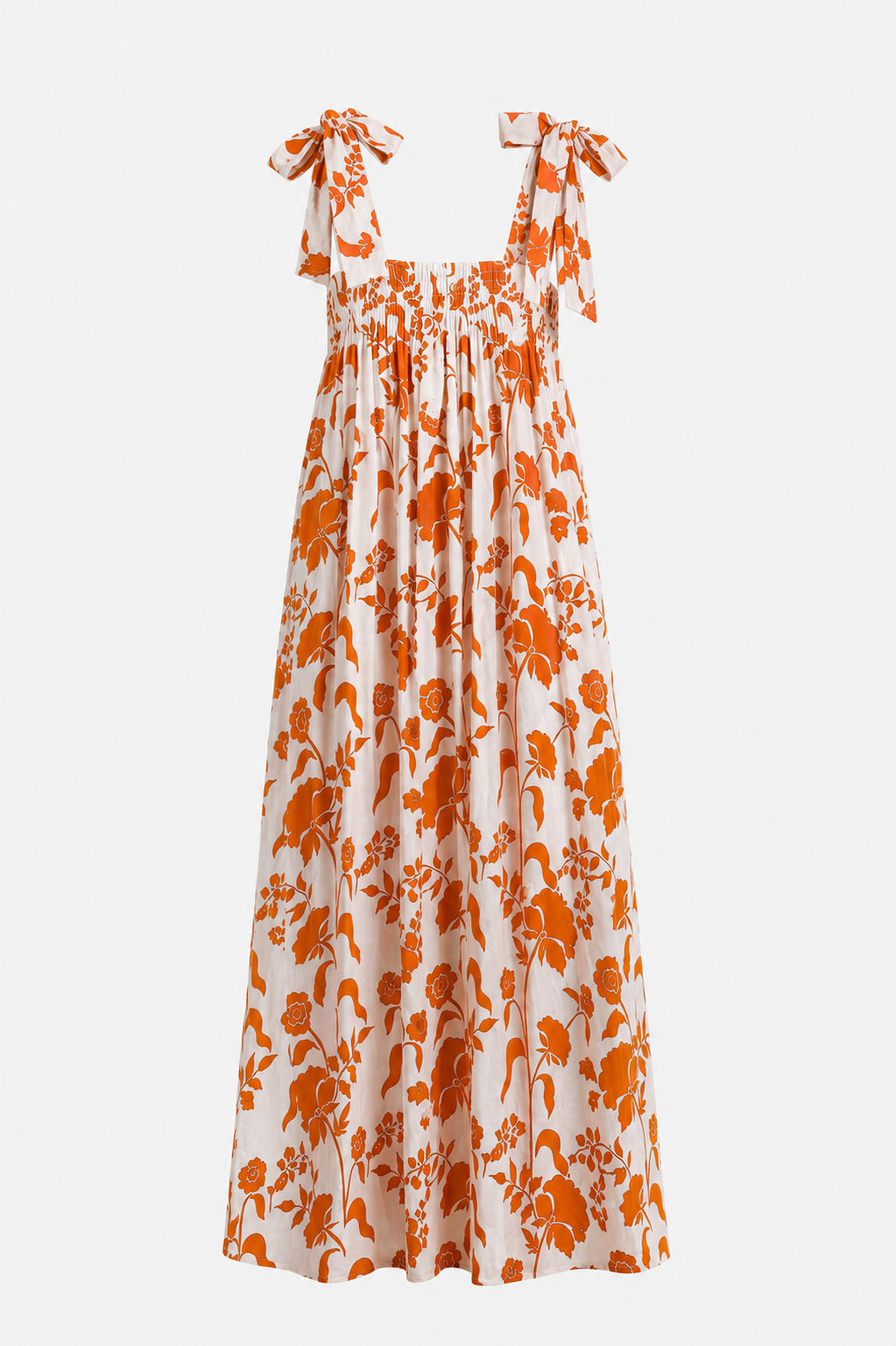 Rust Print Tie Strap Romy Maxi Dress