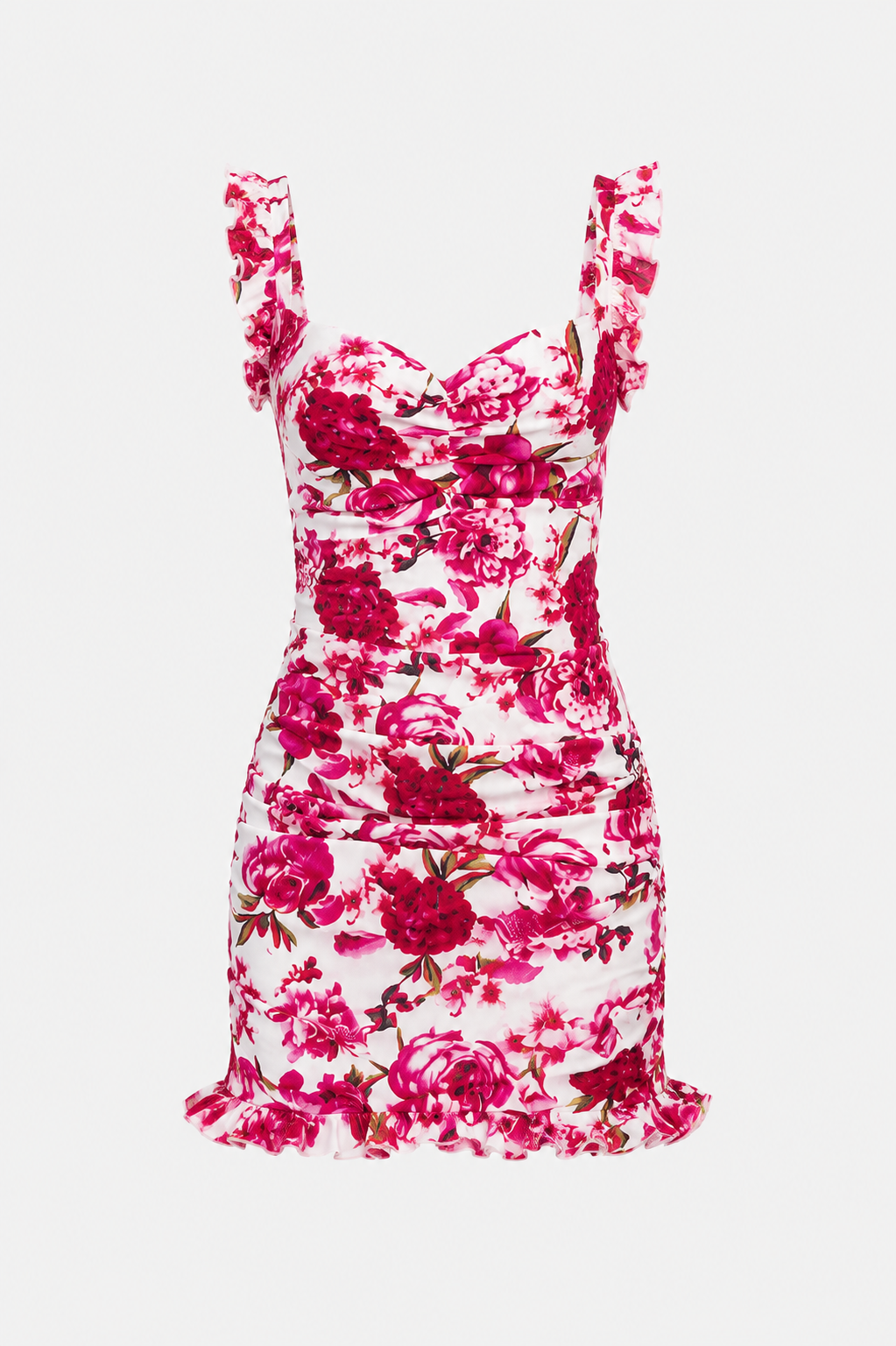 Pink Floral Strappy Libby Mini Dress