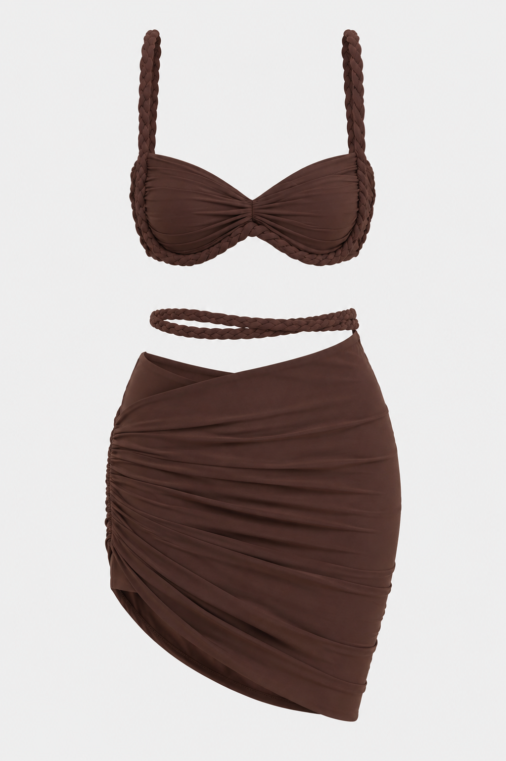 Rowan Ruched Bralette and Maxi Skirt Set