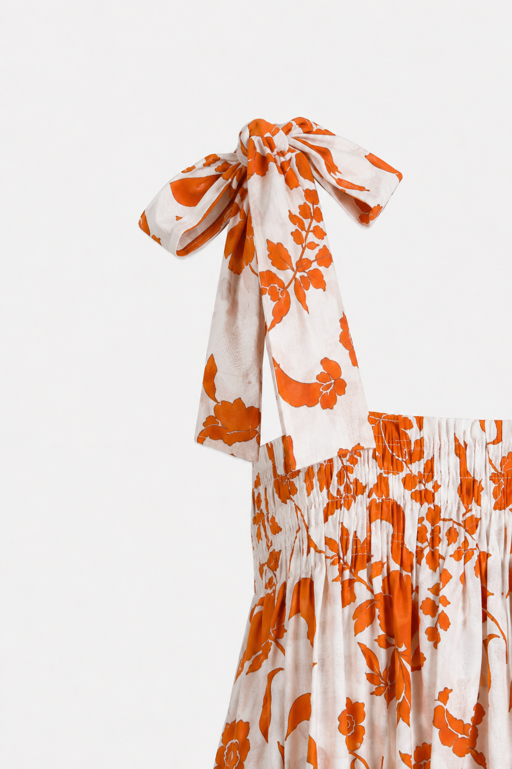 Rust Print Tie Strap Romy Maxi Dress
