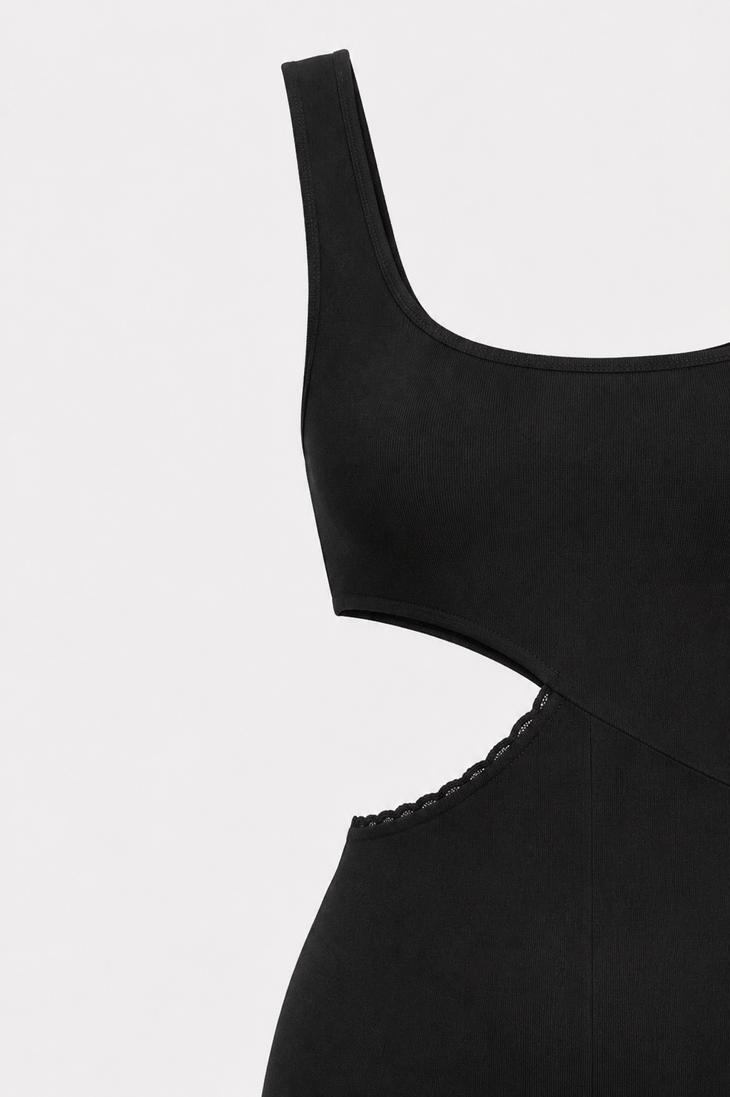 Moira Square Neck Wide Leg Jumpsuit in Black