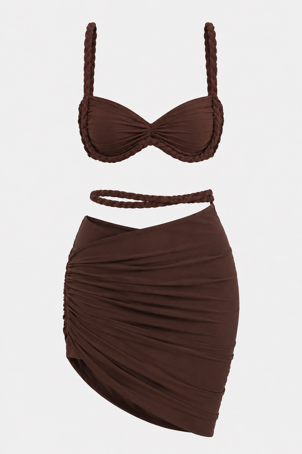 Rowan Ruched Bralette and Maxi Skirt Set