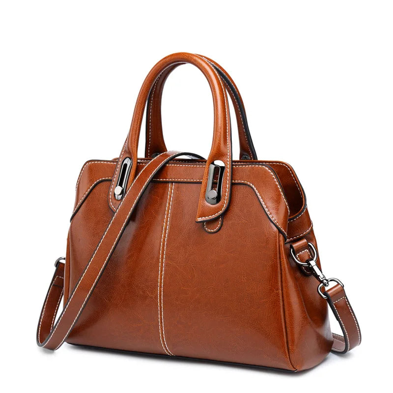Chalk Genuine Leather Tote Bag