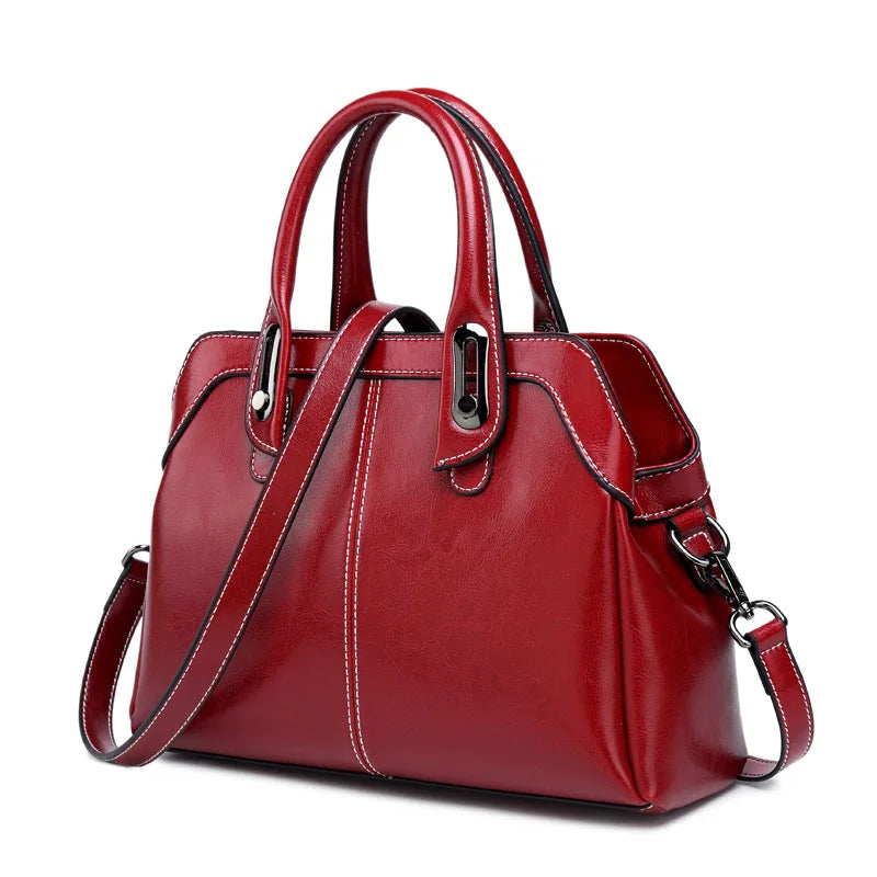 Chalk Genuine Leather Tote Bag