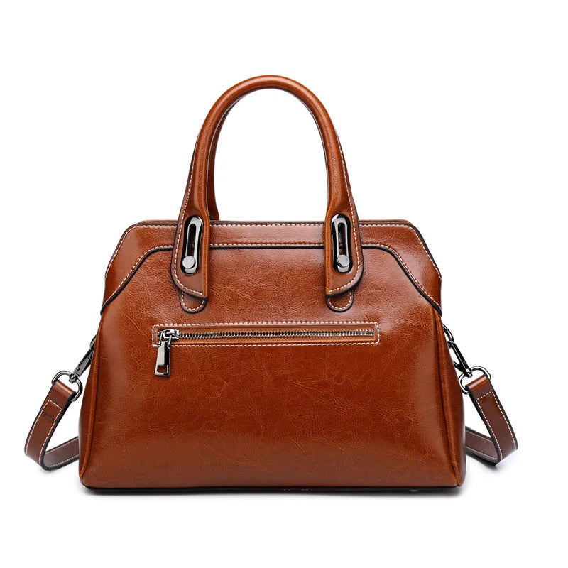 Chalk Genuine Leather Tote Bag