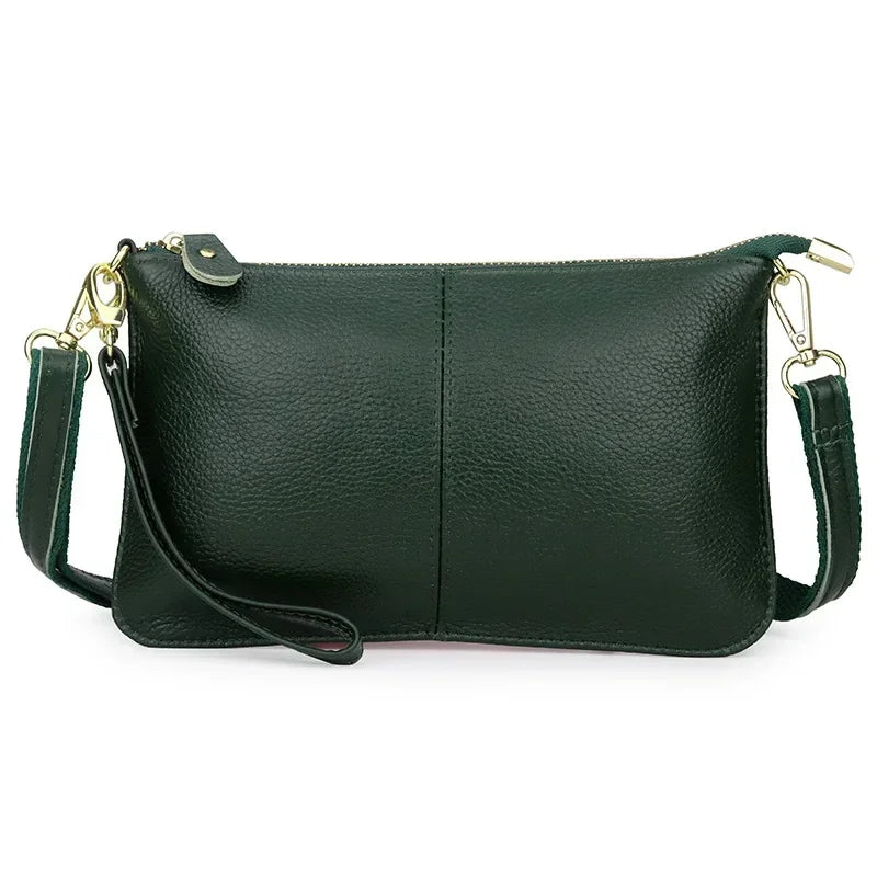 Black Grained Leather Edgware Clutch