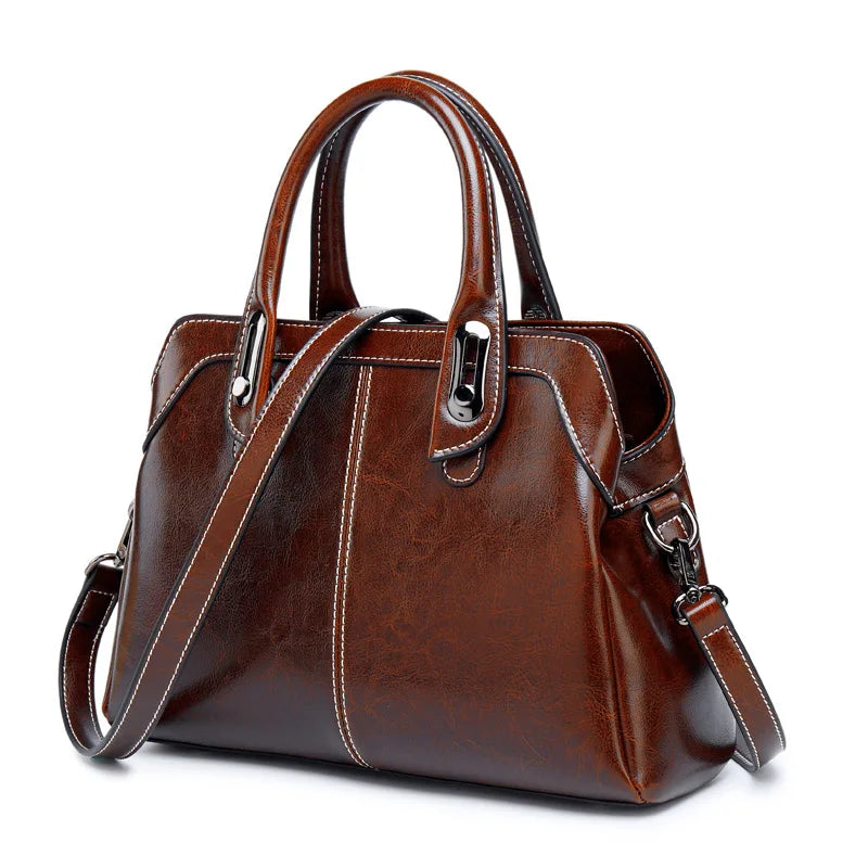 Chalk Genuine Leather Tote Bag