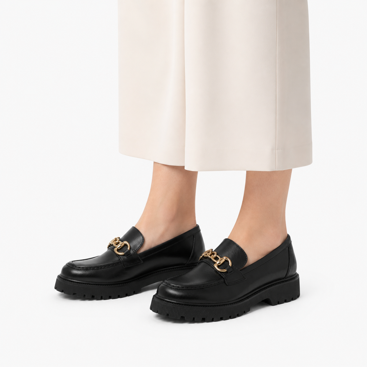 Pimlico Gold Chain Platform Loafers