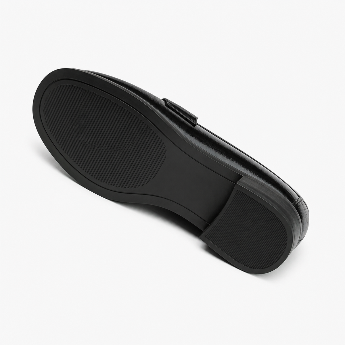 Belsize Black Patent Heeled Loafers