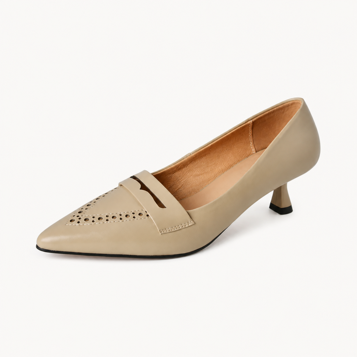 Chiswick Camel Pointed Toe Loafers