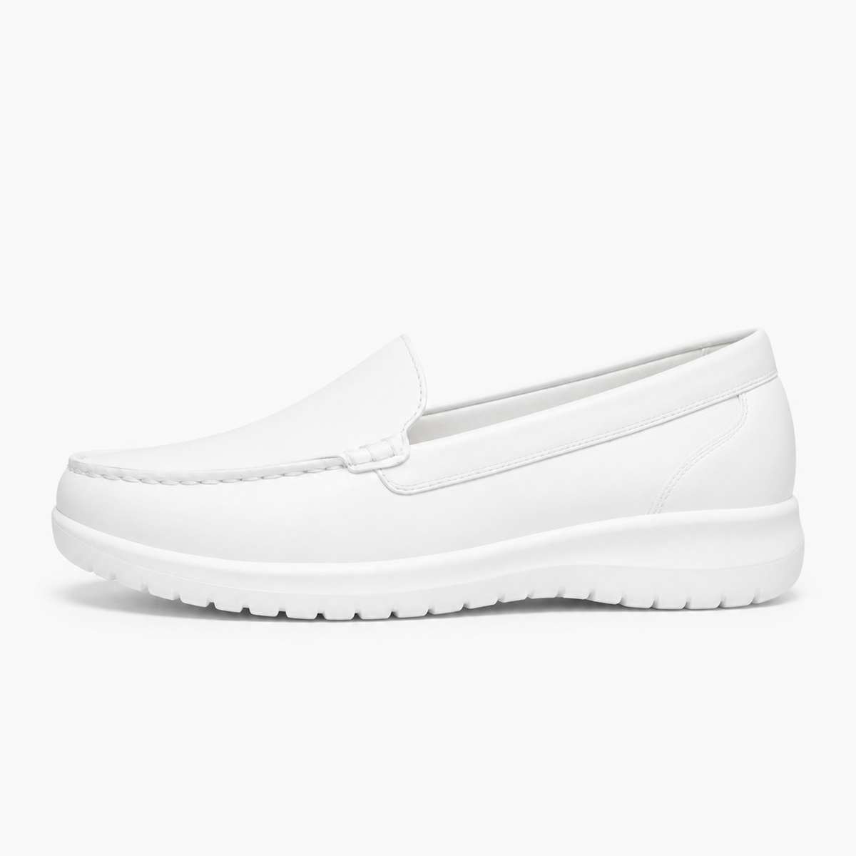 Highgate White Leather Loafers