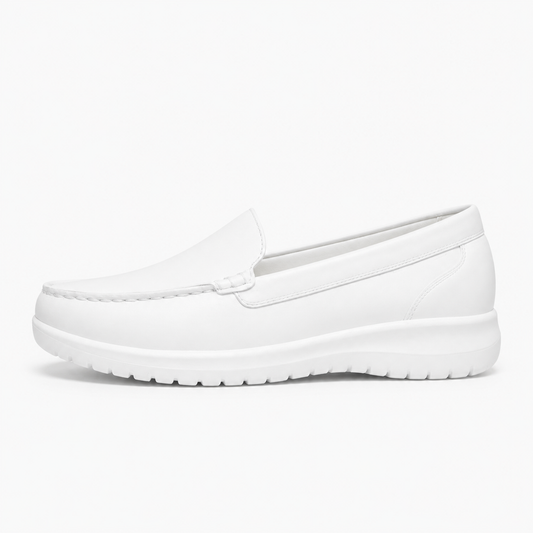 Highgate White Leather Loafers