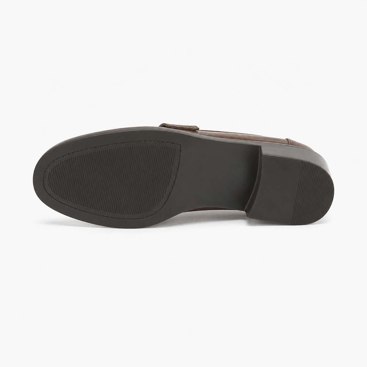 Peckham Khaki Leather Loafers