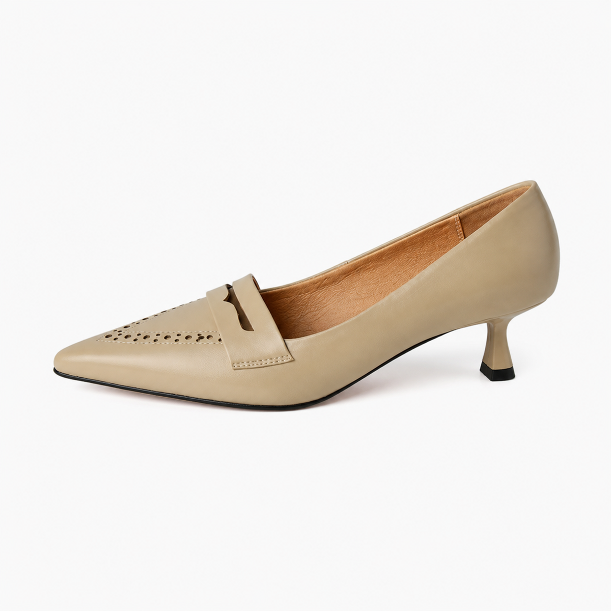 Chiswick Camel Pointed Toe Loafers