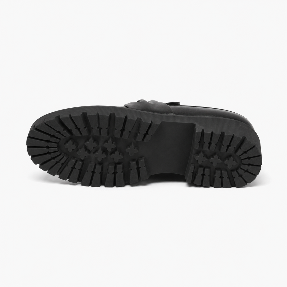 Barnes Black Bow Flatform Loafers
