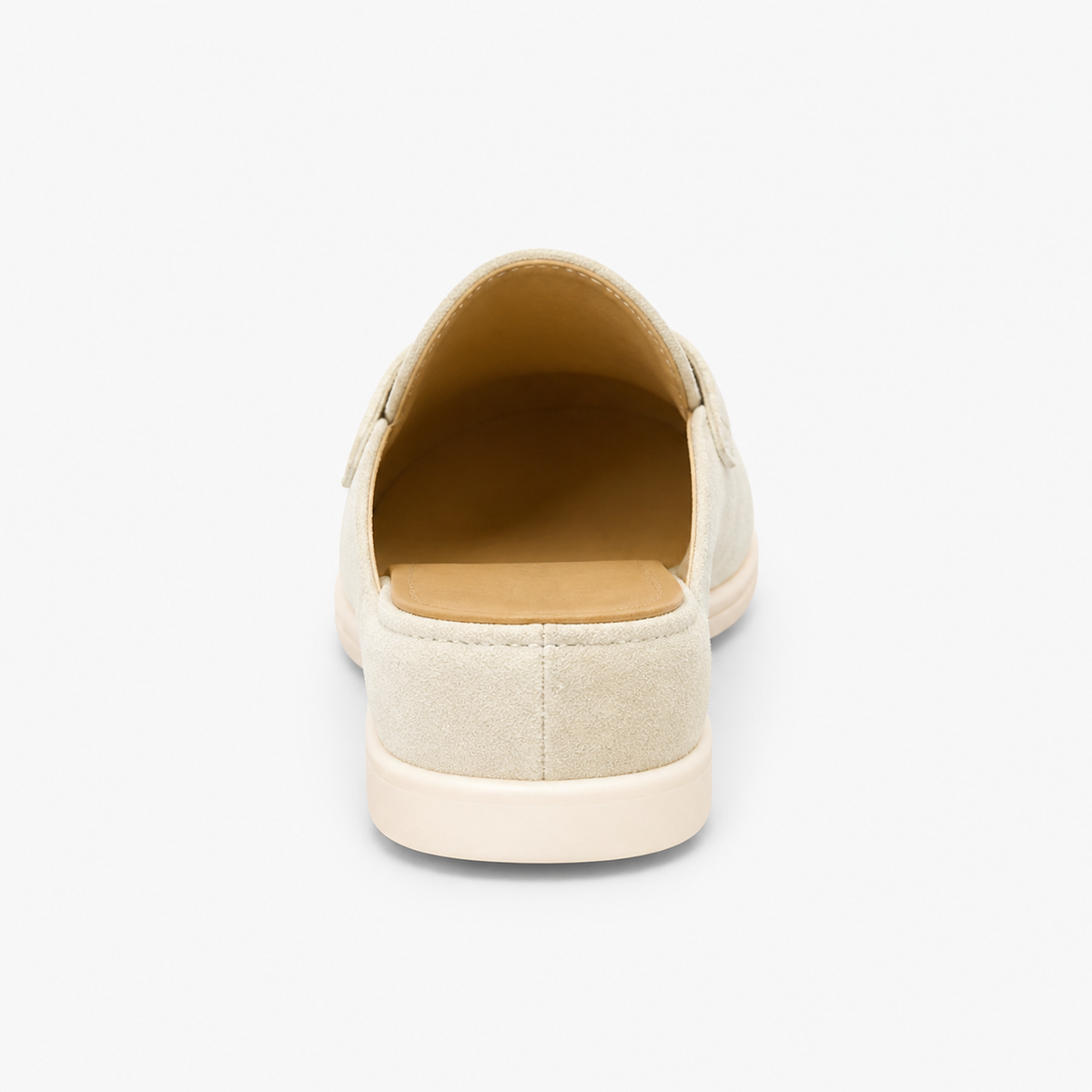 Fulham Cream Suede Backless Loafers