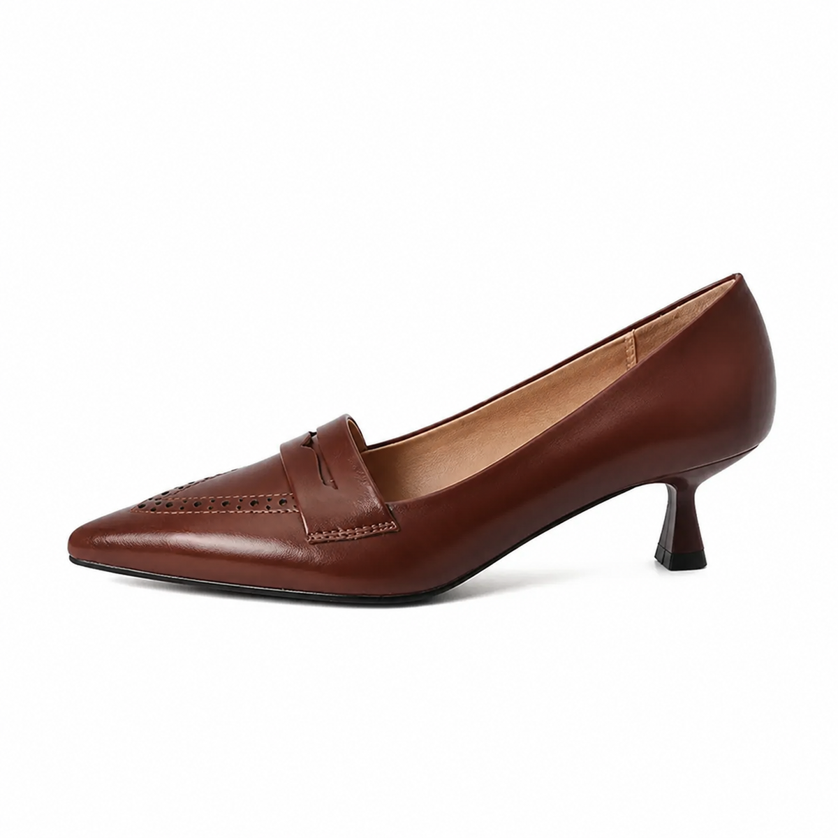 Chiswick Camel Pointed Toe Loafers