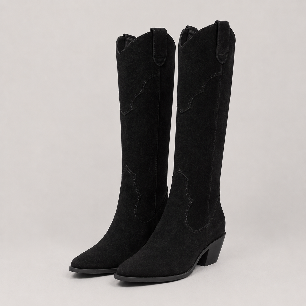 Winifred Suede Effect Over The Knee Heeled Boots