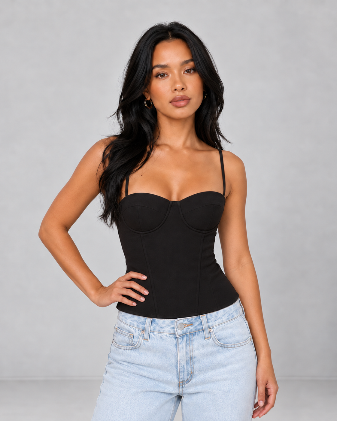 Vita Sweetheart Lace-Up Corset Top