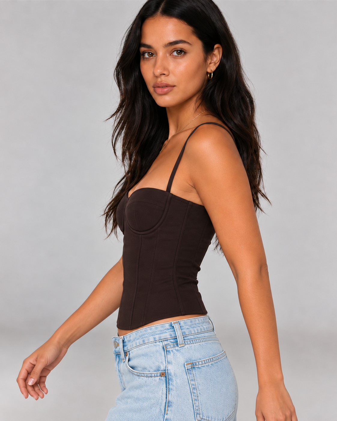 Vita Sweetheart Lace-Up Corset Top