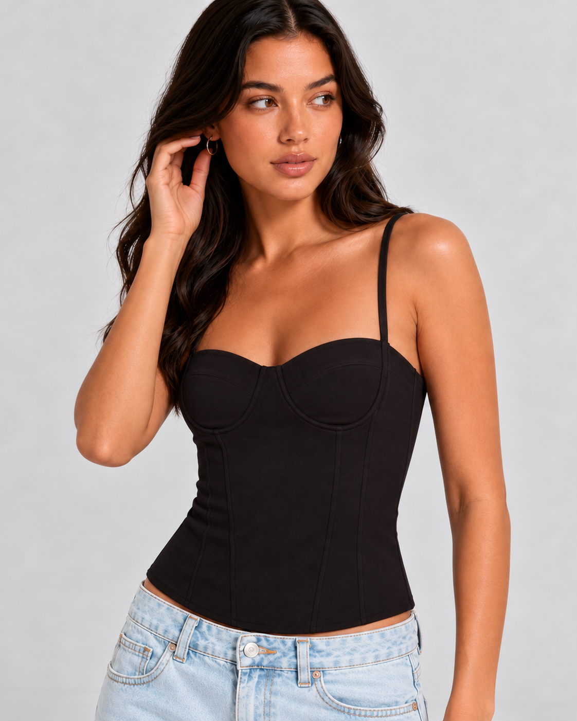 Vita Sweetheart Lace-Up Corset Top