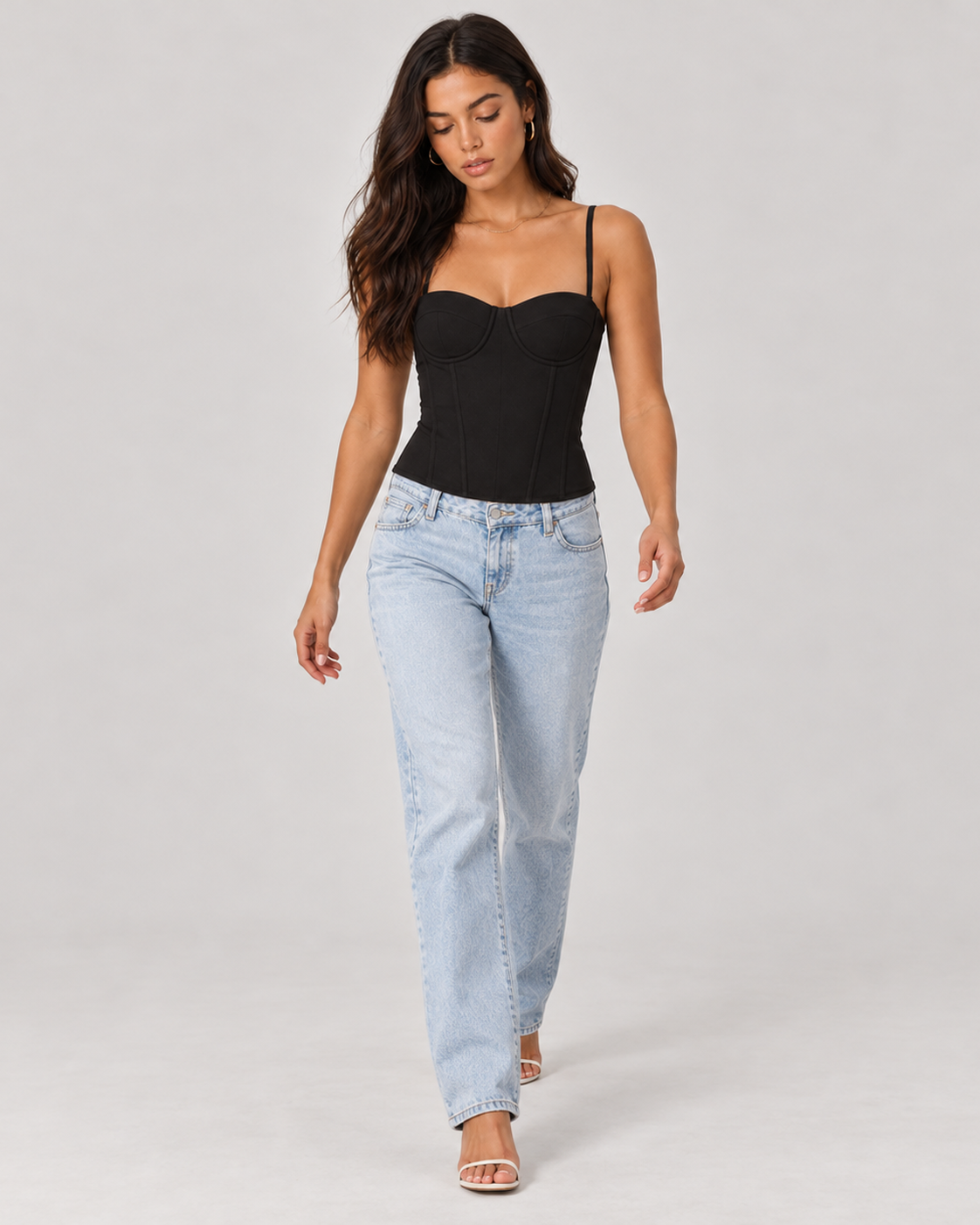 Vita Sweetheart Lace-Up Corset Top