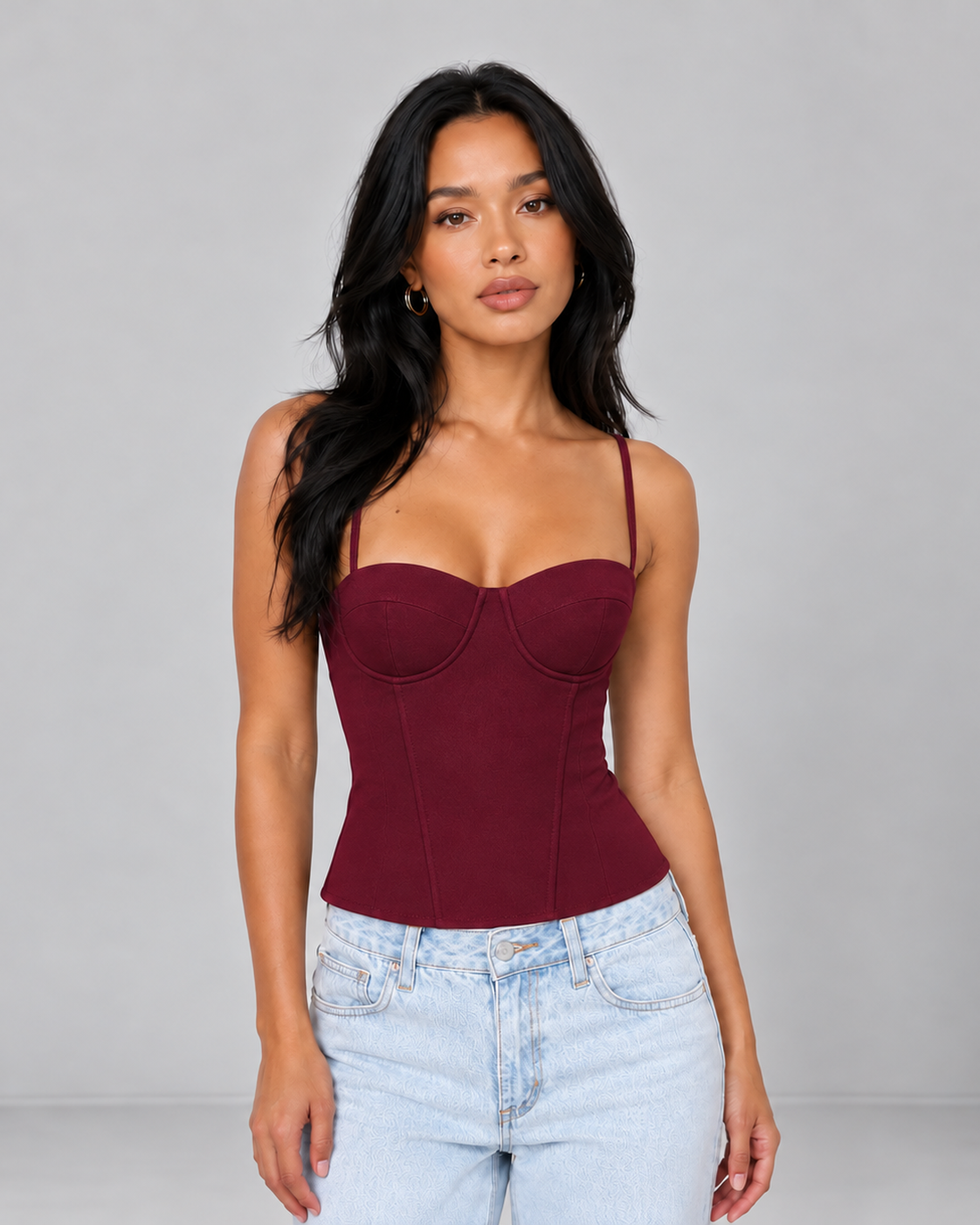 Vita Sweetheart Lace-Up Corset Top