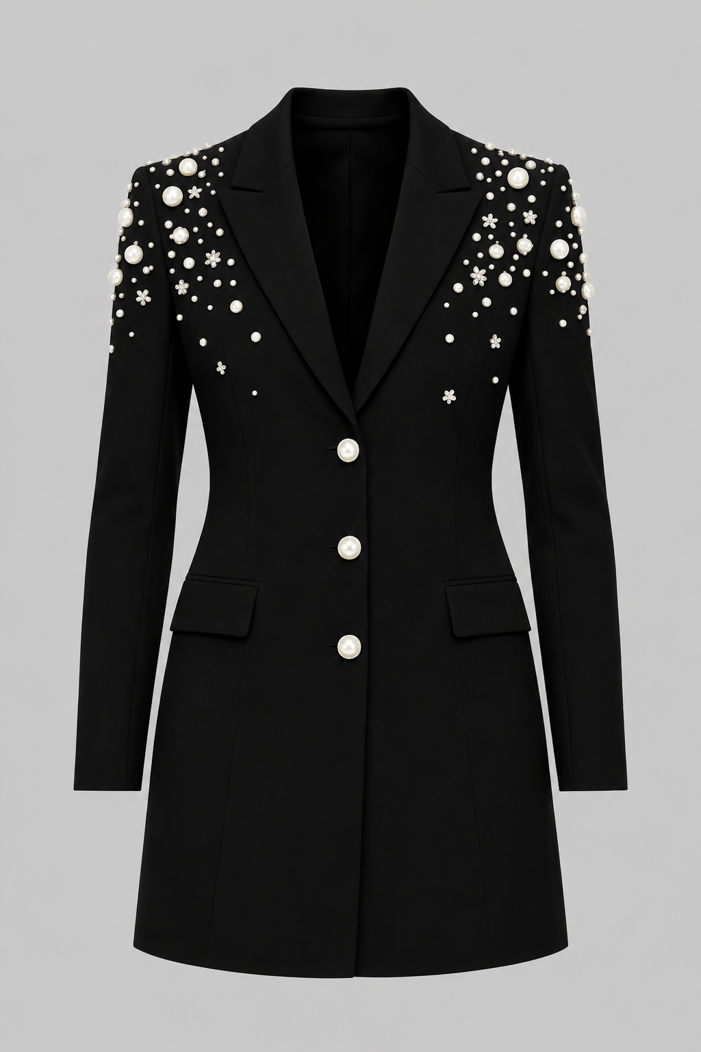 Henrietta Crystal Detail Longline Blazer Dress